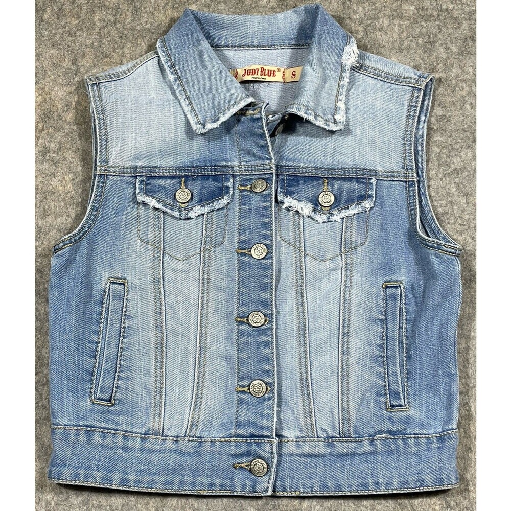 Judy Blue Denim Jeans Vest Women’s Size Small